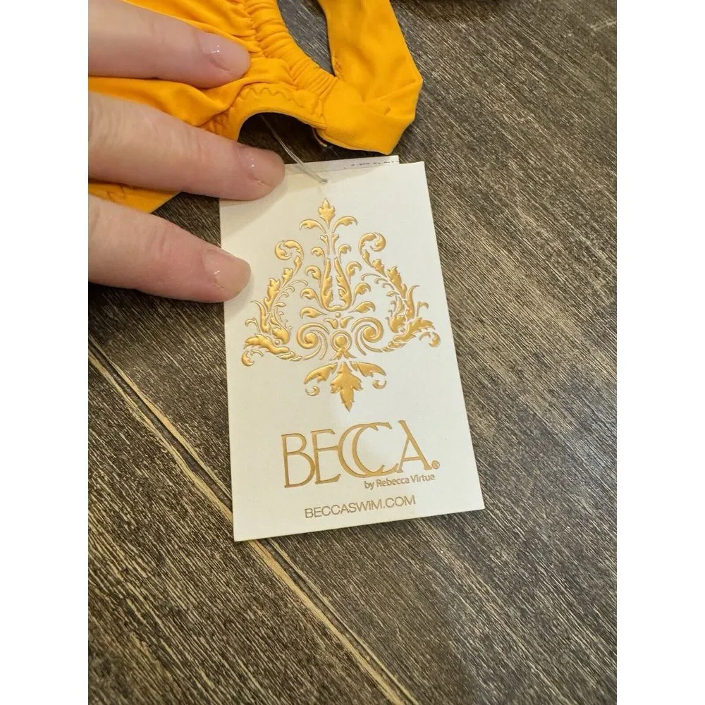 BECCA by Rebecca Virtue Santorini‎ Ophelia Shirred Scoop Bralette Size Small